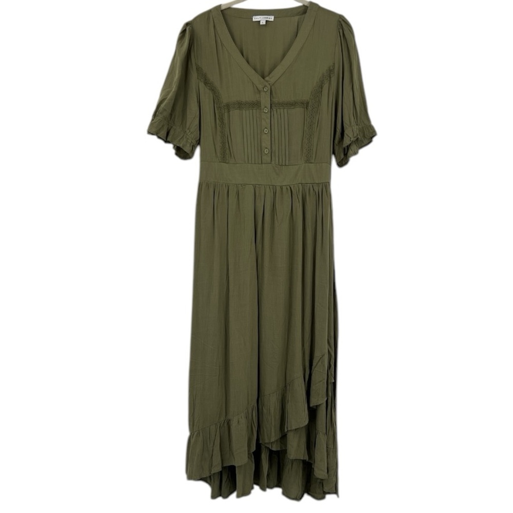 Baltic Born Olive Green Midi Dress
